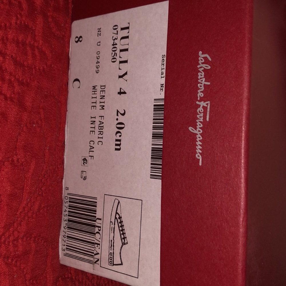 SALVATORE FERRAGAMO Tully Denim Fabric  Sneaker - Picture 2 of 4